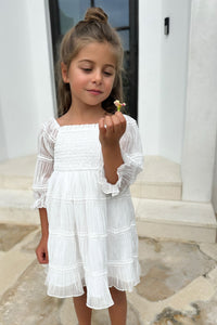 INDIE BLUE Dresses Karina Dress (white chiffon)