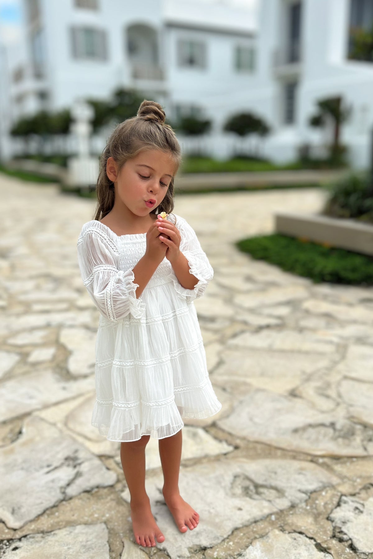 INDIE BLUE Dresses Karina Dress (white chiffon)