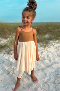 INDIE BLUE Dresses Jodi Twirl (two-tone mocha tulle)