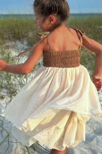 INDIE BLUE Dresses Jodi Twirl (two-tone mocha tulle)