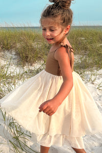 INDIE BLUE Dresses Jodi Twirl (two-tone mocha tulle)