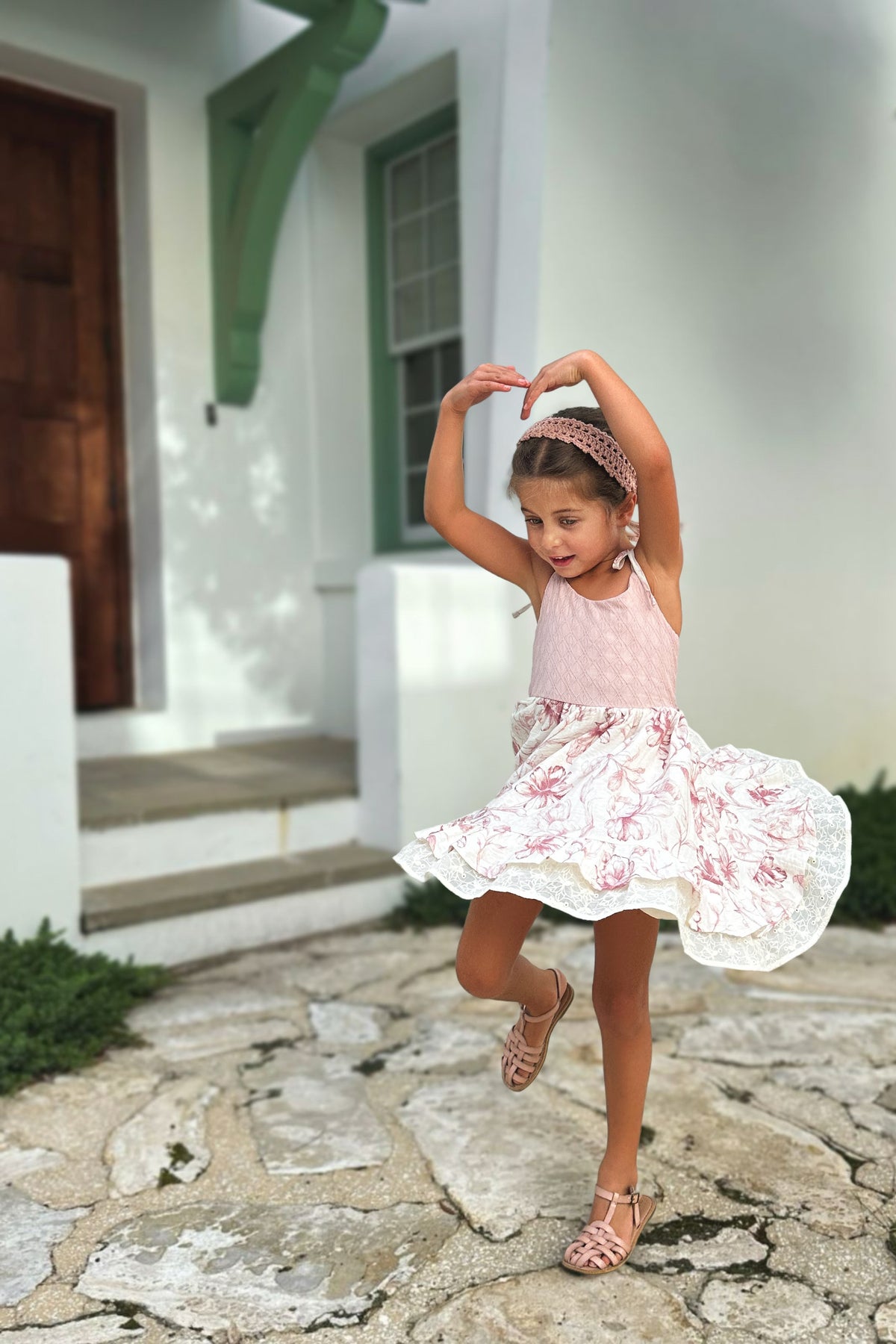 INDIE BLUE Dresses Everleigh Dress (floret pink)