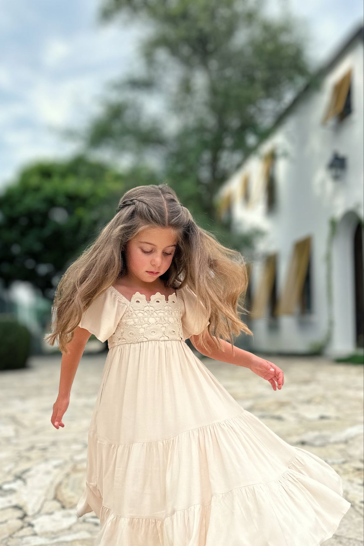 INDIE BLUE Dresses Winnie Lace Dress (natural)