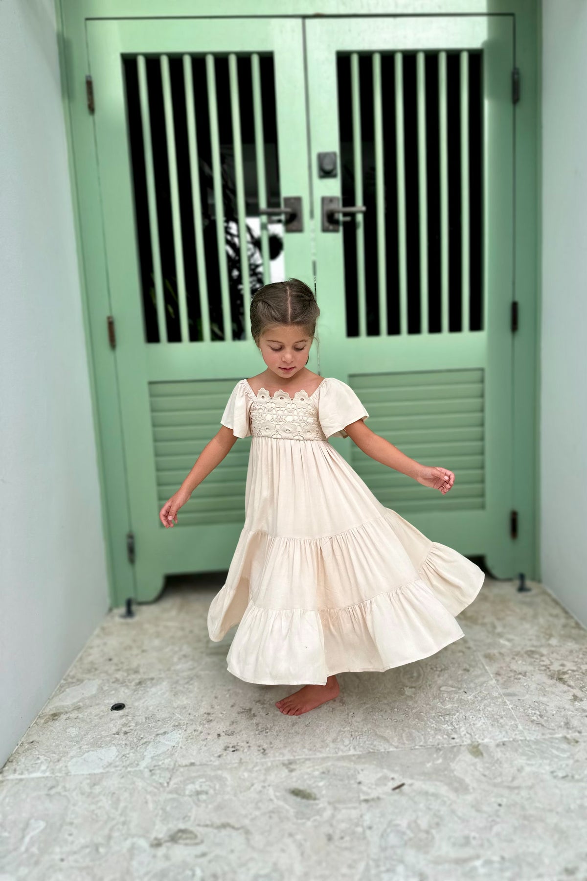 INDIE BLUE Dresses Winnie Lace Dress (natural)