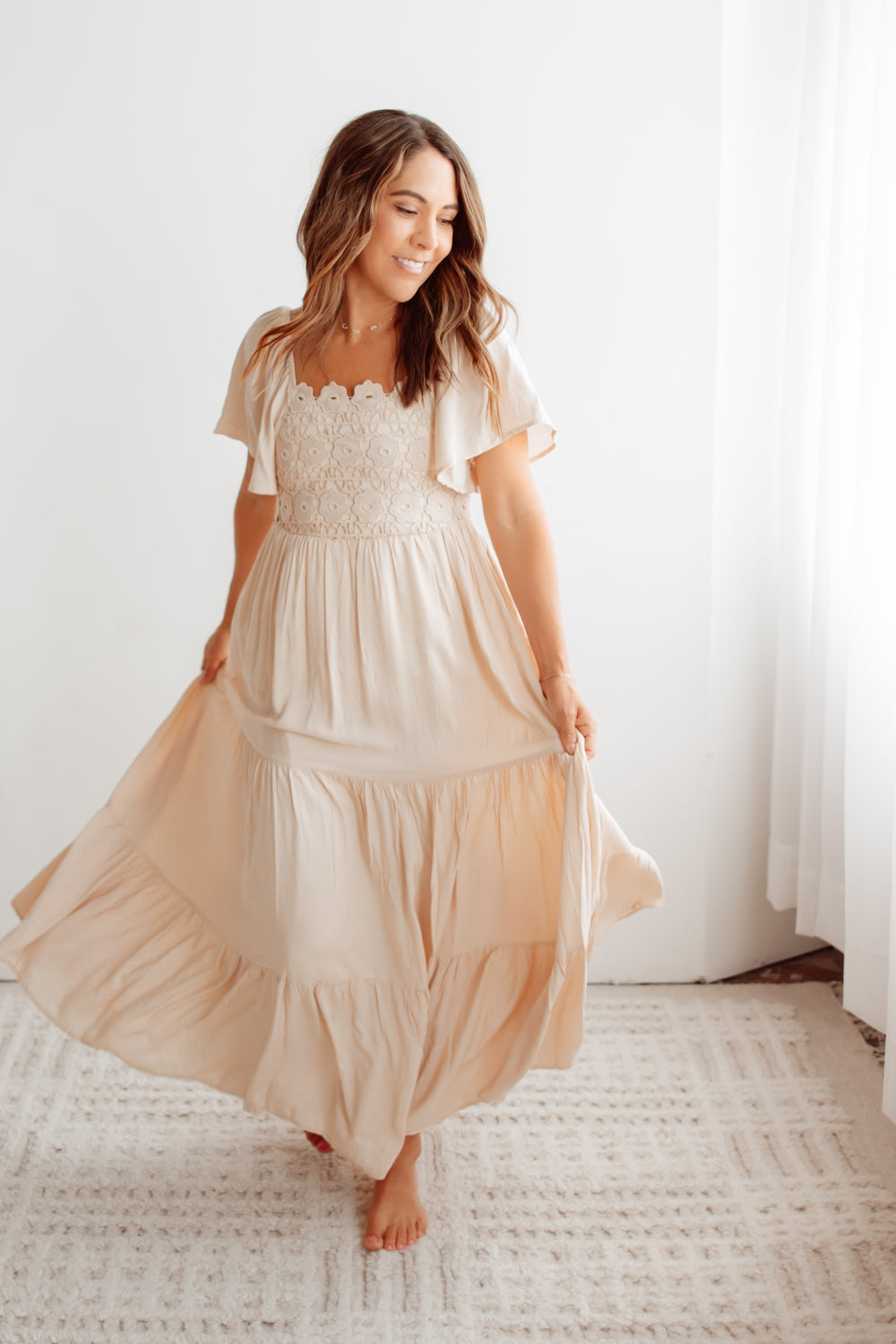 INDIE BLUE Women Women's Winnie Lace Dress (natural)
