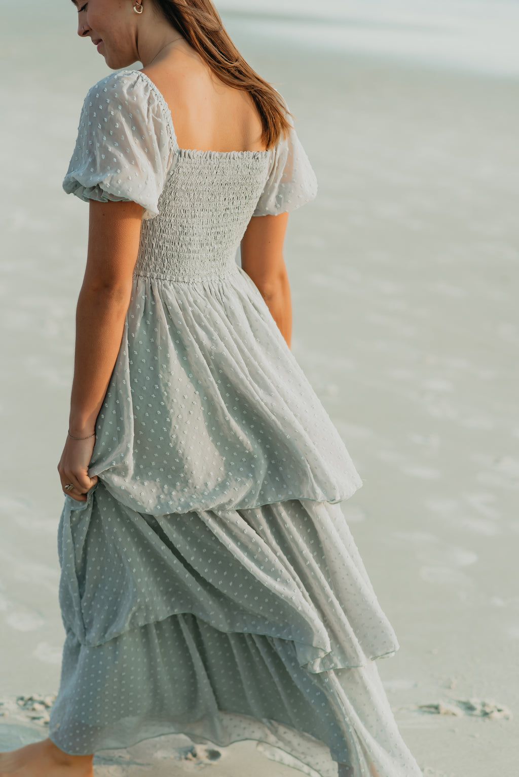 Women's Willa Maxi Dress (sage swiss dot) – INDIE BL…