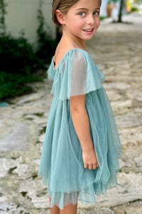 INDIE BLUE Dresses Fawn Dress (soft teal tulle)
