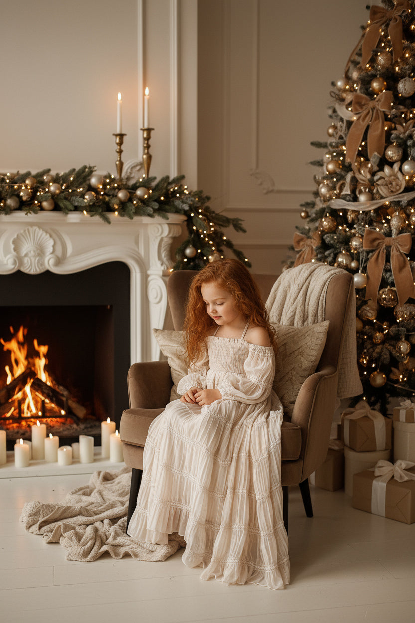 INDIE BLUE Dresses Pippa Maxi (natural chiffon)