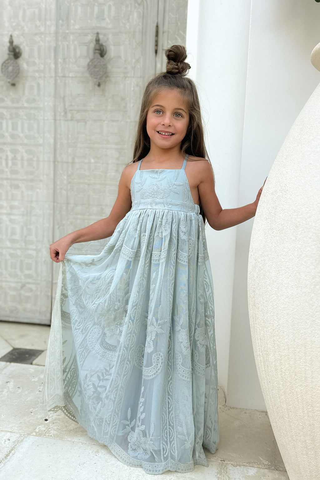 Madeline Lace Dress (airy blue) – INDIE BLUE