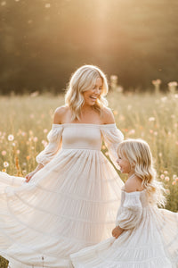 INDIE BLUE Women Women's Pippa Maxi (natural chiffon)