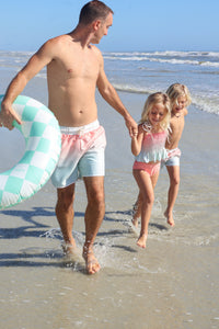 INDIE BLUE SWIM Men's Surf Shorts (sundown ombre)