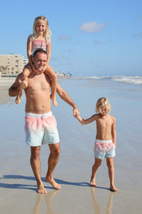 INDIE BLUE SWIM Men's Surf Shorts (sundown ombre)