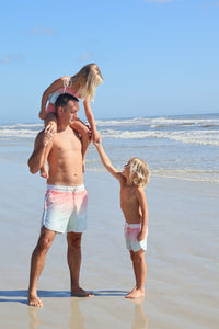 INDIE BLUE SWIM Men's Surf Shorts (sundown ombre)