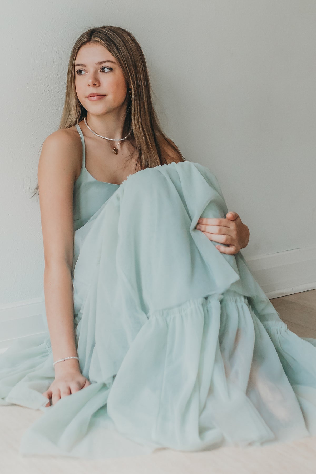 INDIE BLUE Women Women's Wendy Dress (mint tulle)