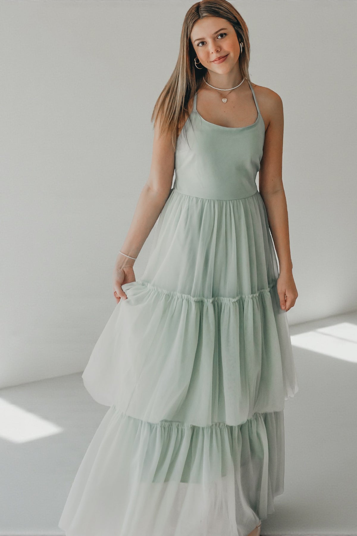 INDIE BLUE Women Women's Wendy Dress (mint tulle)