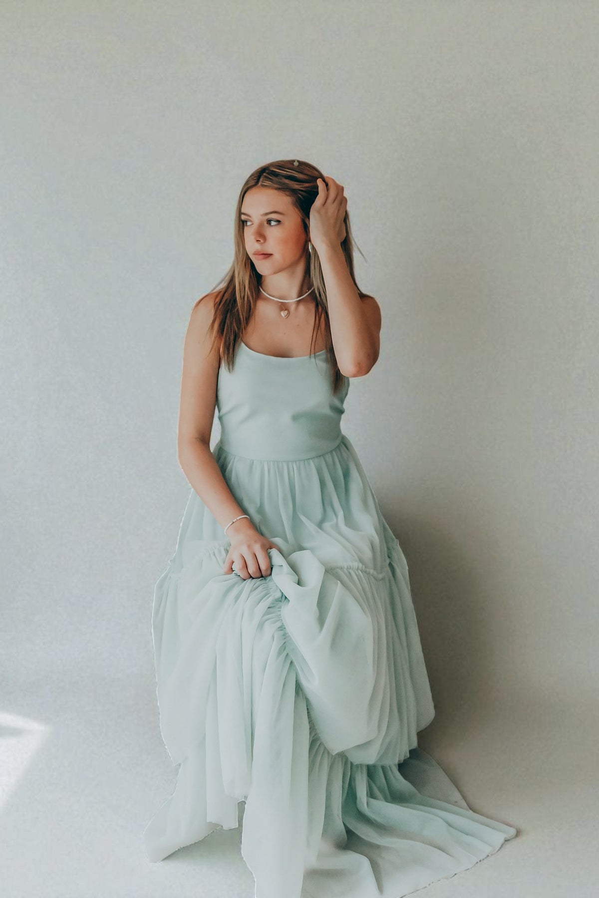 INDIE BLUE Women Women's Wendy Dress (mint tulle)