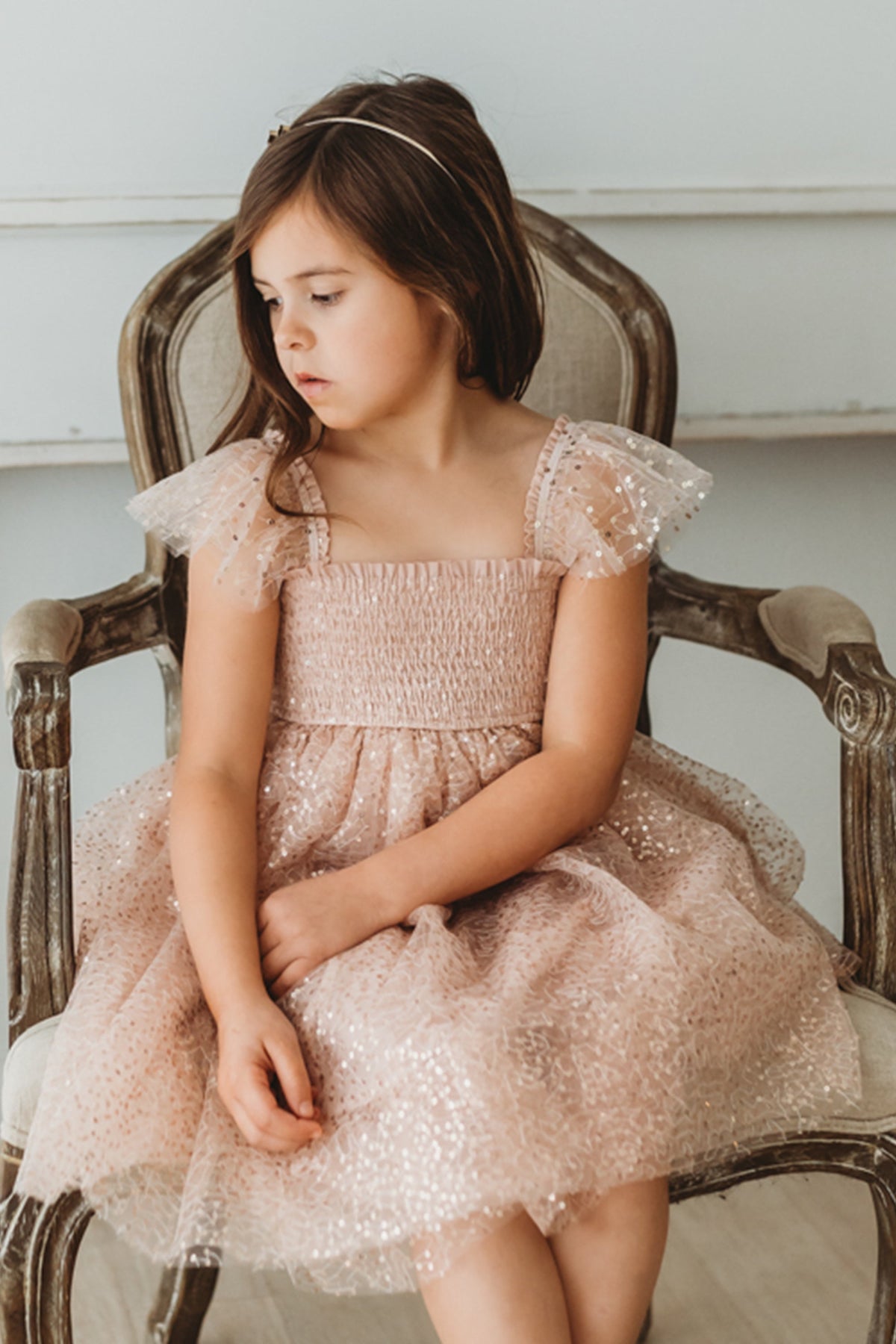 INDIE BLUE Dresses Juliet Dress (sequin pink tulle)