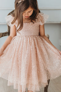 INDIE BLUE Dresses Juliet Dress (sequin pink tulle)