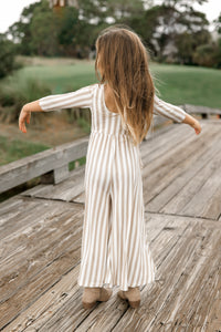 INDIE BLUE Romper Rita Romper (ash stripe) FINAL SALE