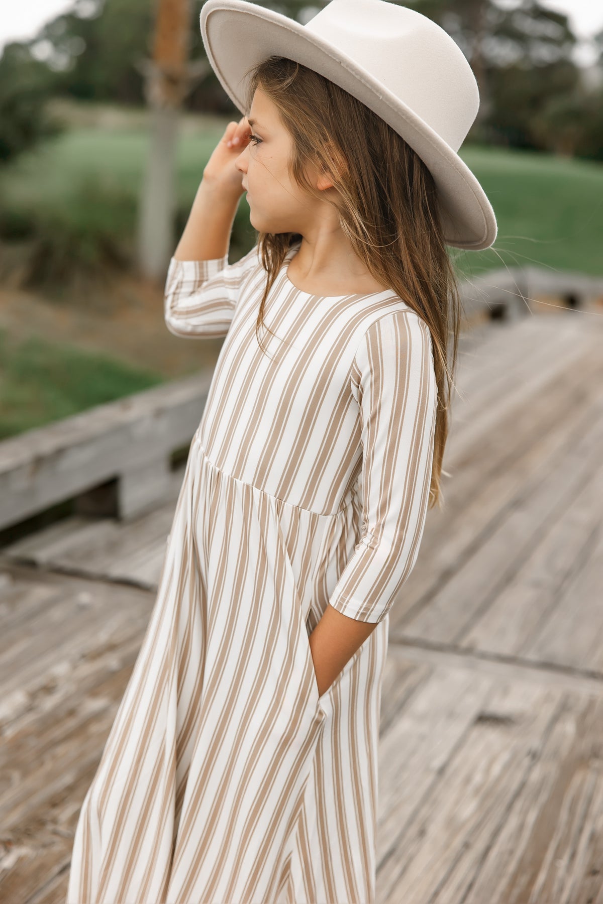 INDIE BLUE Romper Rita Romper (ash stripe) FINAL SALE