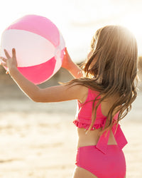 INDIE BLUE SWIM Scoopback Set (hot pink)