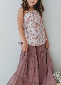 INDIE BLUE Separates Kiera Top (ruby floral) FINAL SALE