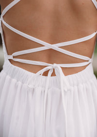 INDIE BLUE Women Women's Wendy Embroidered Dress (white tulle)