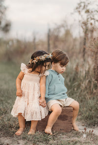 INDIE BLUE Boys Knox Hoodie (soft teal muslin)