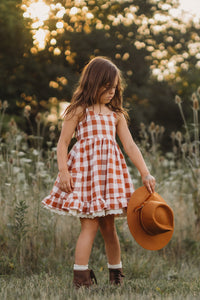 INDIE BLUE Dresses Tilly Pocket Dress (checkered spice)