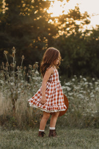 INDIE BLUE Dresses Tilly Pocket Dress (checkered spice)