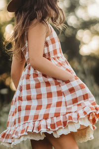 INDIE BLUE Dresses Tilly Pocket Dress (checkered spice)