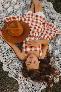 INDIE BLUE Dresses Tilly Pocket Dress (checkered spice)