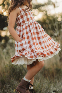 INDIE BLUE Dresses Tilly Pocket Dress (checkered spice)