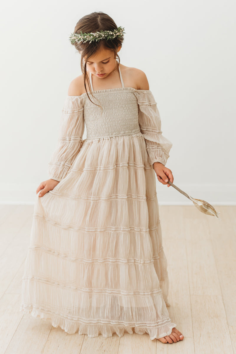 INDIE BLUE Dresses Pippa Maxi (natural chiffon)