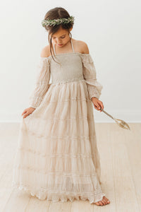 INDIE BLUE Dresses Pippa Maxi (natural chiffon)