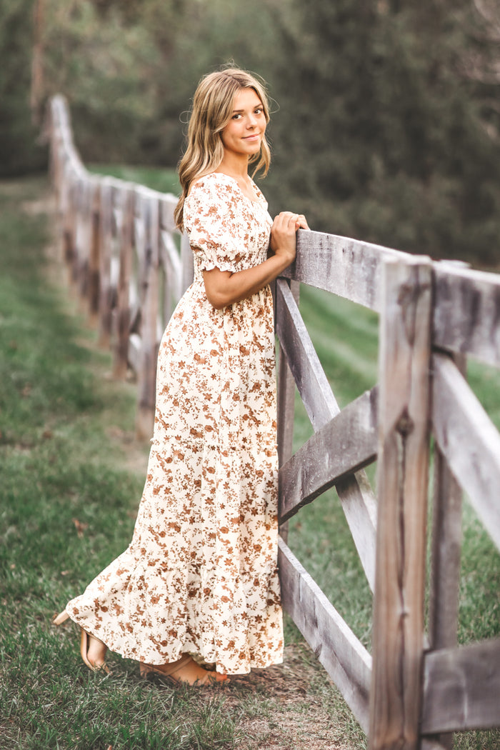 INDIE BLUE Women Women's Elle (mocha floral)