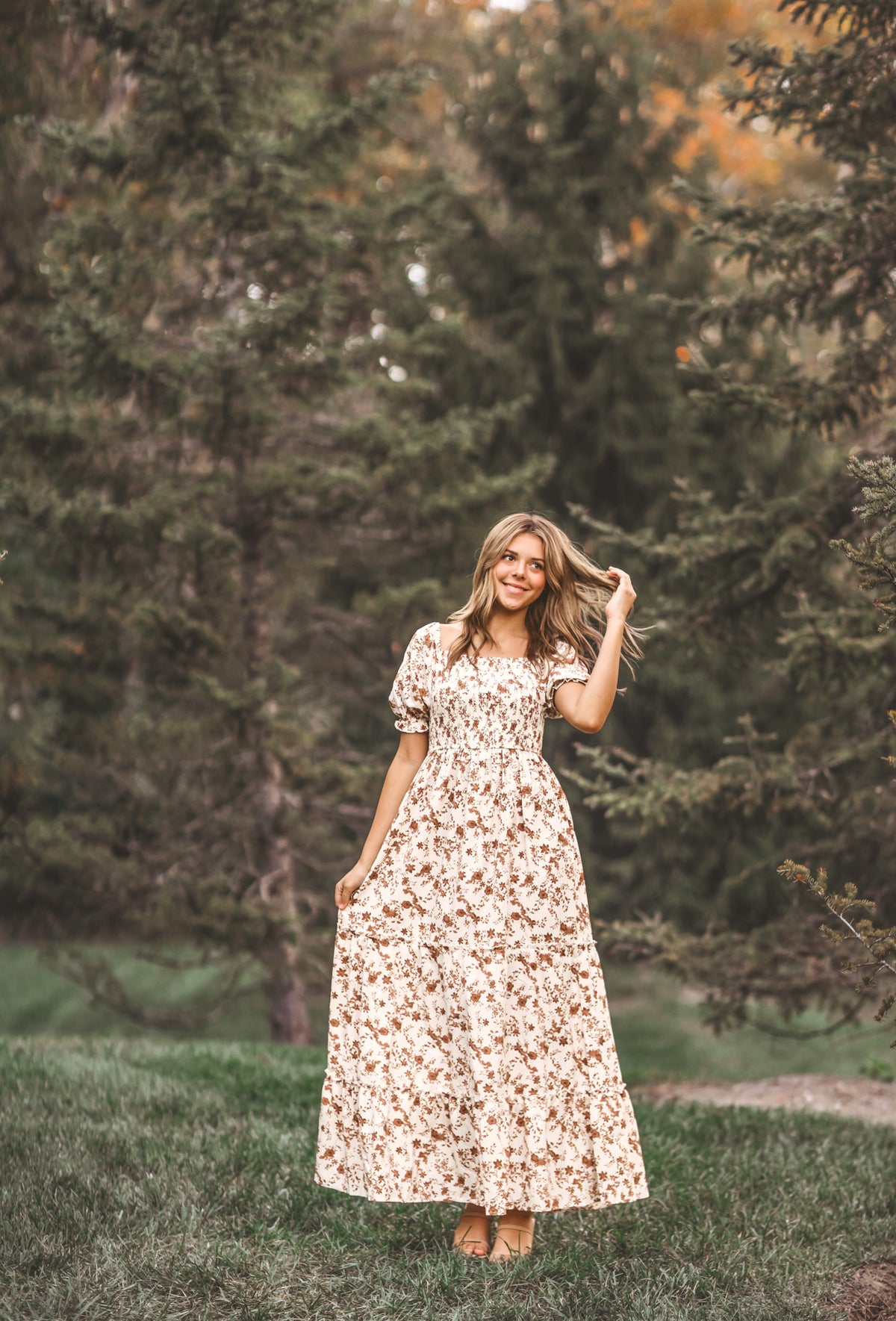 INDIE BLUE Women Women's Elle (mocha floral)