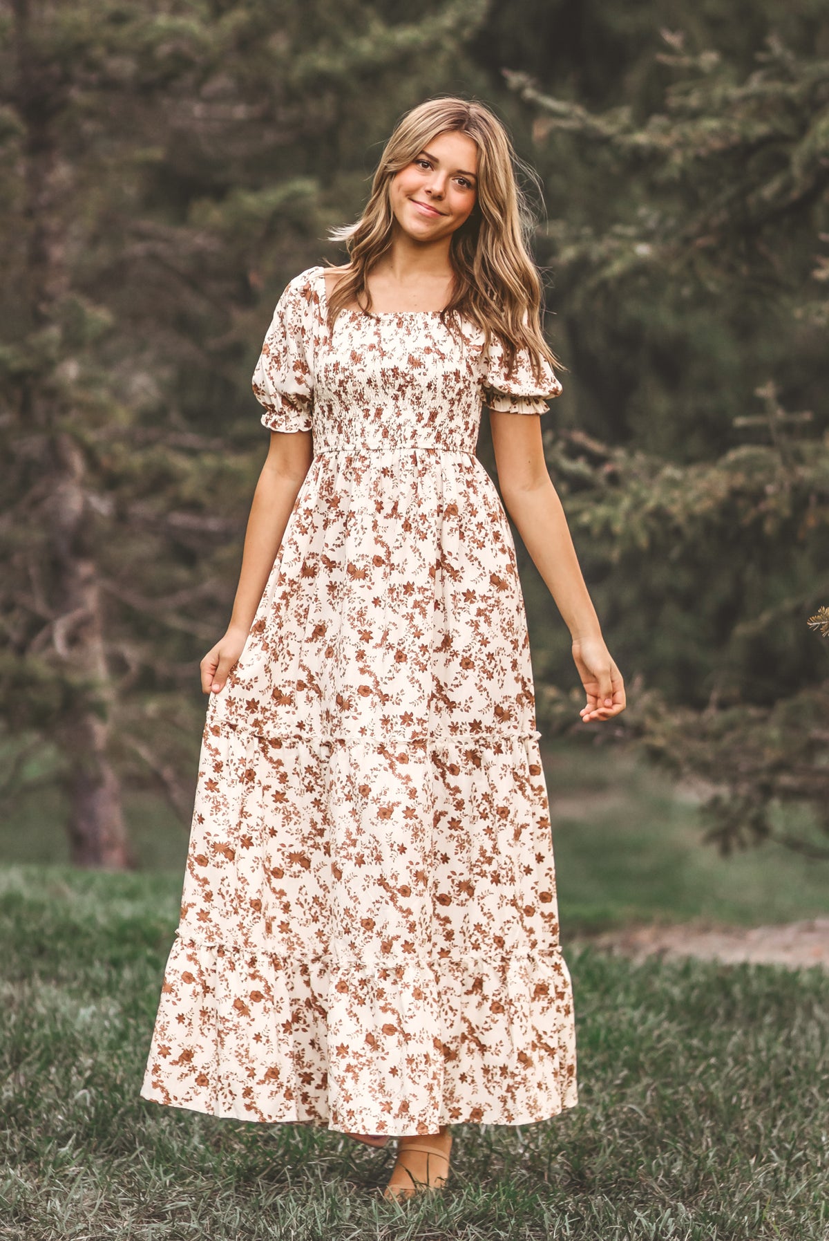 INDIE BLUE Women Women's Elle (mocha floral)