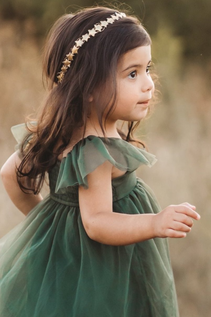 INDIE BLUE Dresses Fawn Dress (forest tulle)