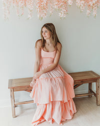 INDIE BLUE Women Women's Wendy Dress (vibrant coral muslin)