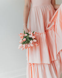 INDIE BLUE Women Women's Wendy Dress (vibrant coral muslin)