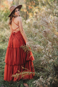 INDIE BLUE Women Women's Wendy Dress (venetian red tulle)