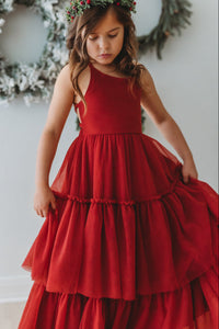 INDIE BLUE Dresses Wendy Dress (venetian red tulle)