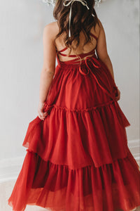 INDIE BLUE Dresses Wendy Dress (venetian red tulle)