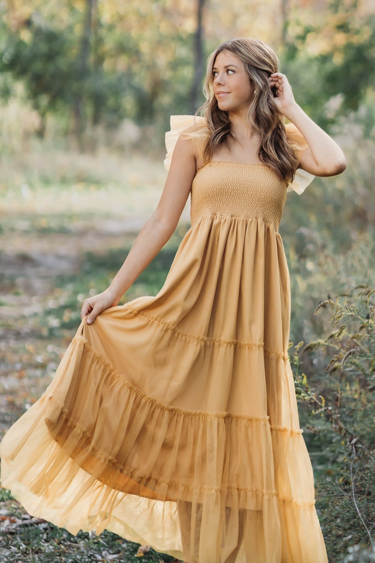 INDIE BLUE Women Women's Marabella Dress (saffron tulle)