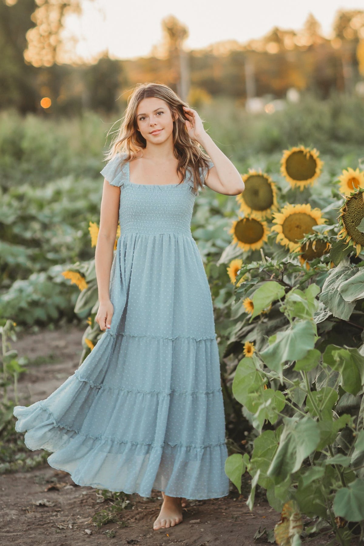 INDIE BLUE Women Women's Marabella Dress (blue swiss dot)