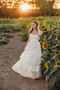 INDIE BLUE Women Women's Wendy Dress (antique ivory tulle)