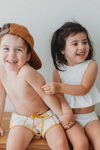 INDIE BLUE SWIM Surf Shorts (color stripes)