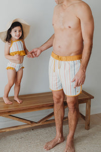 INDIE BLUE SWIM Men's Surf Shorts (color stripes)