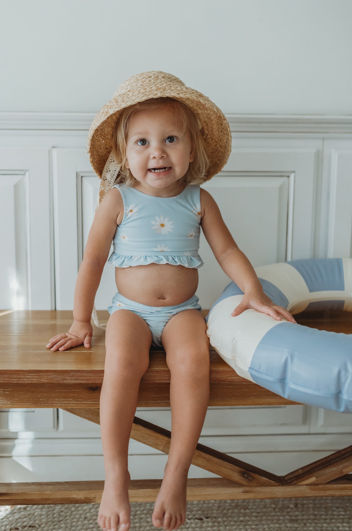 INDIE BLUE SWIM Scoopback Set (daisy) FINAL SALE